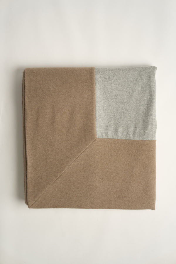 oyuna Etra King Size Bedspread Soft Grey & Taupe