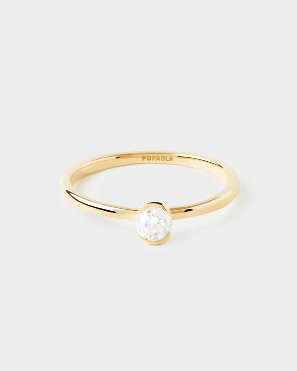 p d paola Diamond and gold Grace Mini solitary ring
