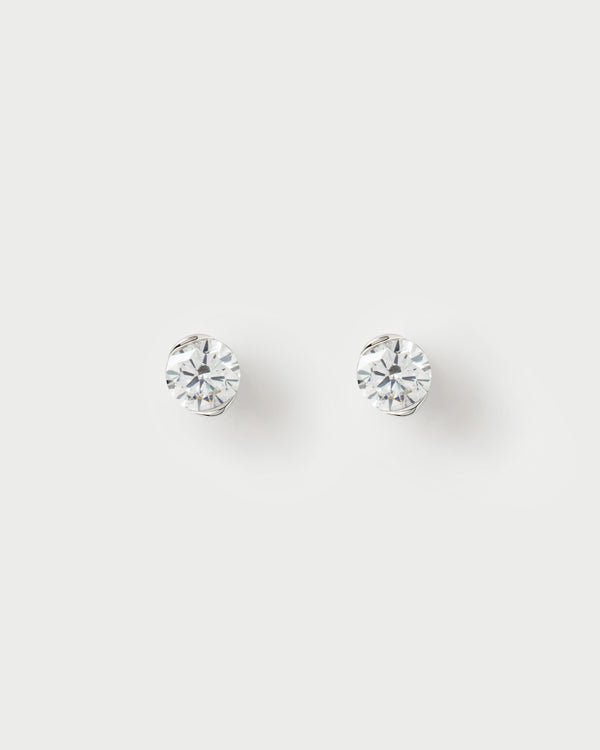 p d paola Diamond and white gold Grace stud earrings
