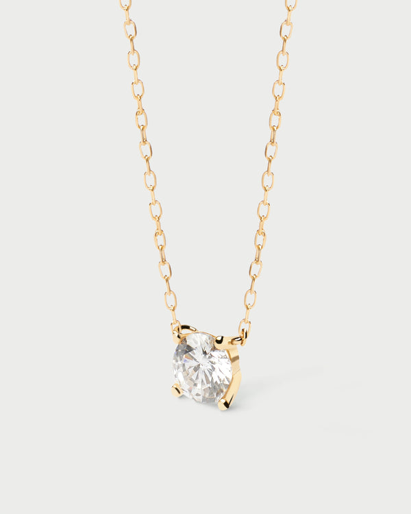 p d paola Diamonds and Gold Solitaire Supreme Necklace