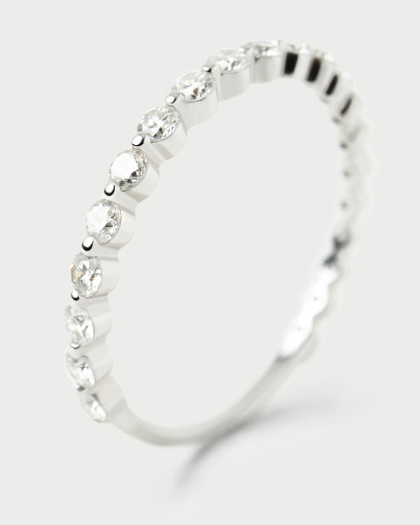 p d paola Diamonds and white gold Astra Mini eternity ring