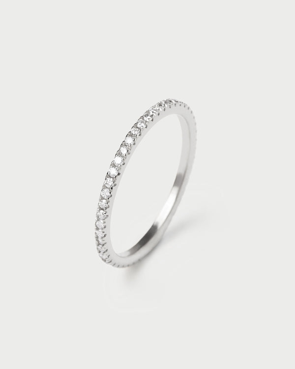 p d paola Diamonds and White Gold Eternity Mini Ring