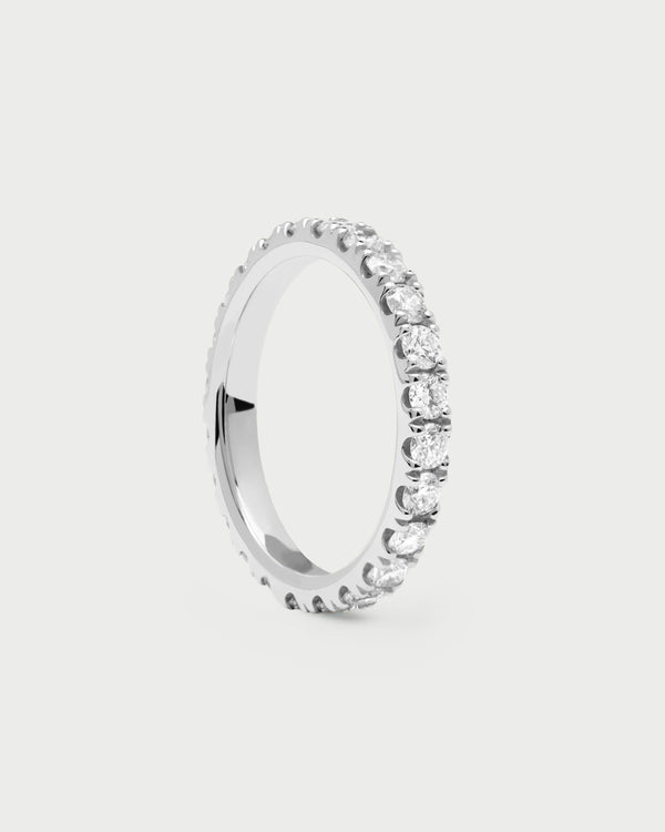 p d paola Diamonds and White Gold Eternity Supreme Ring