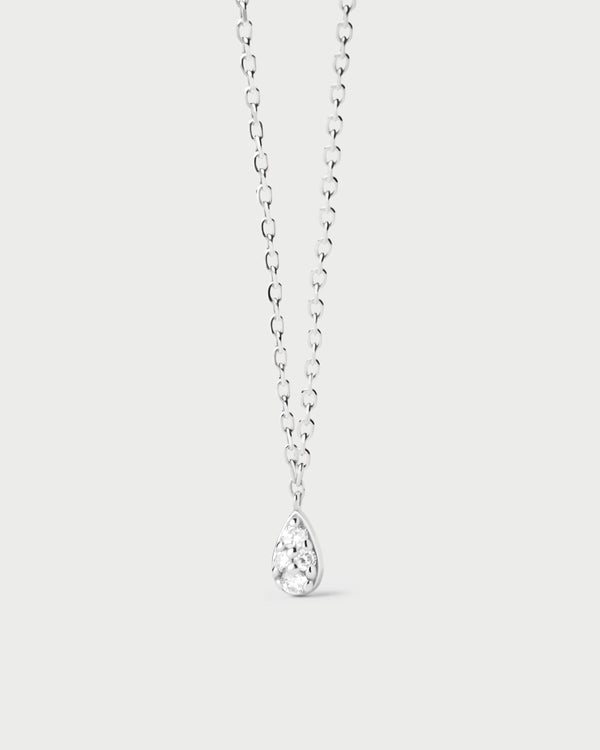 p d paola Diamonds and white gold Rio solitary necklace