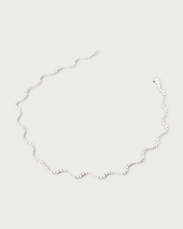 p d paola Diamonds and white gold Venus choker necklace