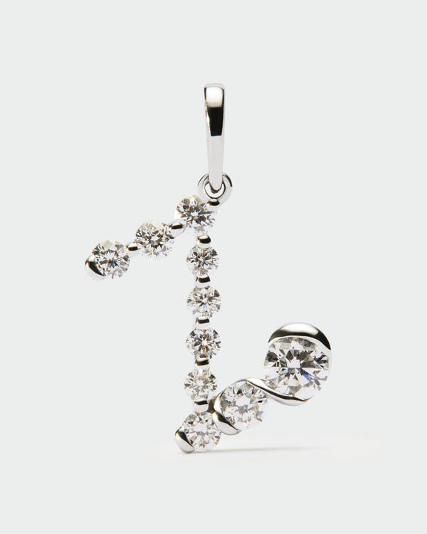 p d paola Diamonds and white gold Z initial pendant