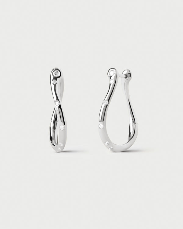 p d paola Air silver mini hoops