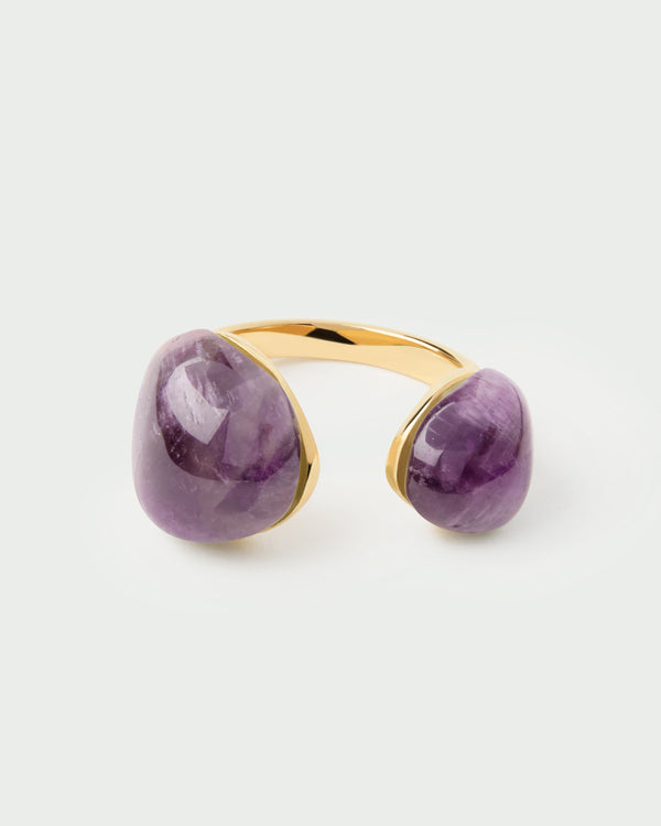p d paola Amethyst Gravity ring