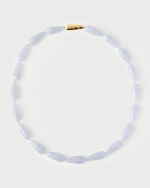 P D Paola Blue Agate Drop Necklace