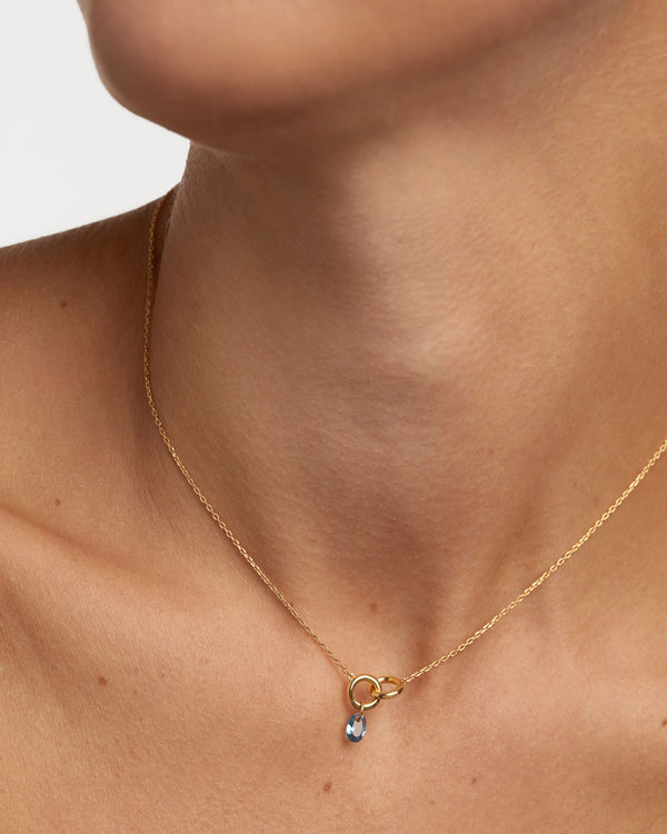 P D Paola Blue Lily Necklace