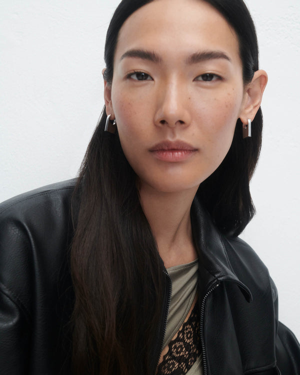 P D Paola Chicago Silver Hoops