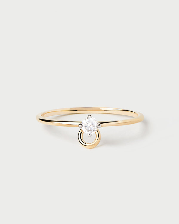 p d paola Diamond And Gold Ari Solitary Ring