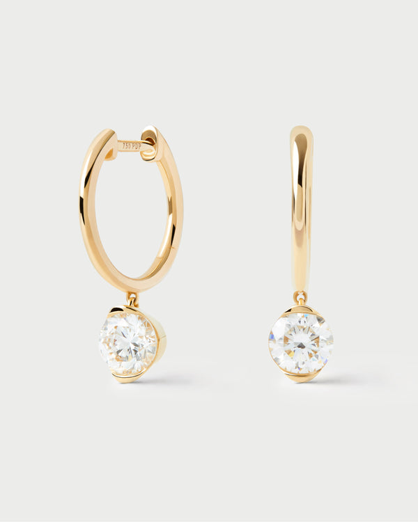 p d paola Diamond and gold Grace hoops