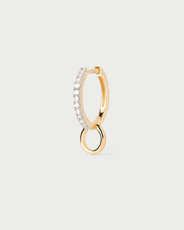 p d paola Diamonds and gold Circle single hoop