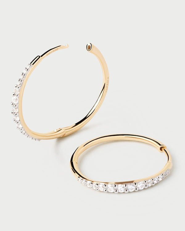 p d paola Diamonds And Gold Estella Hoops