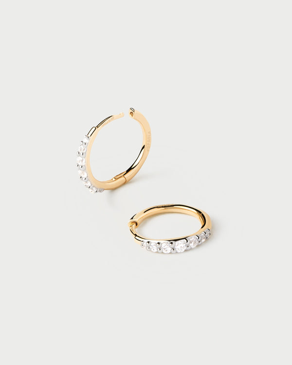 p d paola Diamonds And Gold Estella Mini Hoops