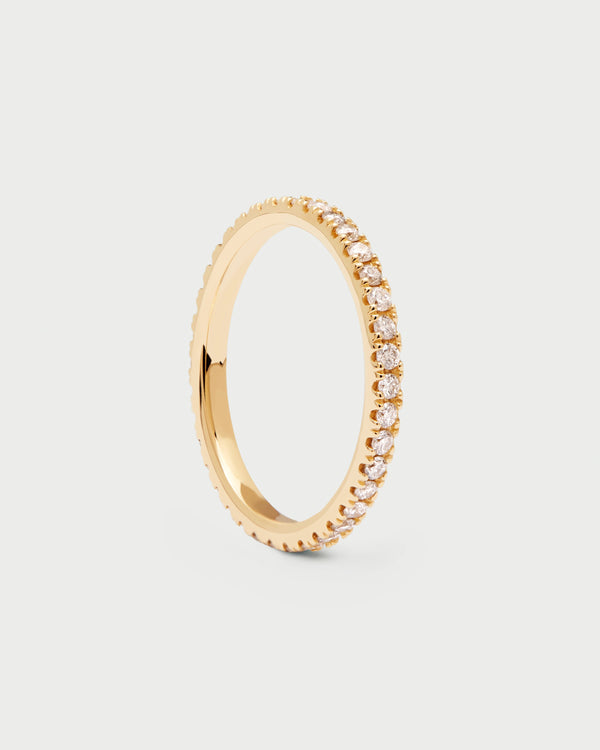 p d paola Diamonds and gold Eternity Medium Ring