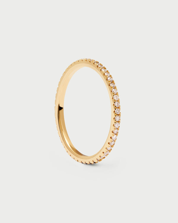 p d paola Diamonds and gold Eternity Mini Ring