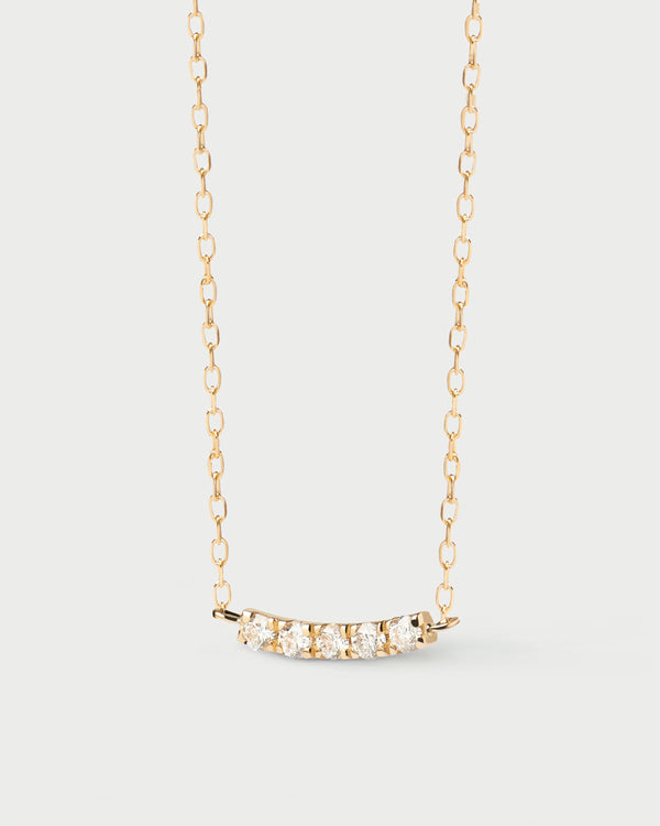 p d paola Diamonds and Gold Eternity Necklace
