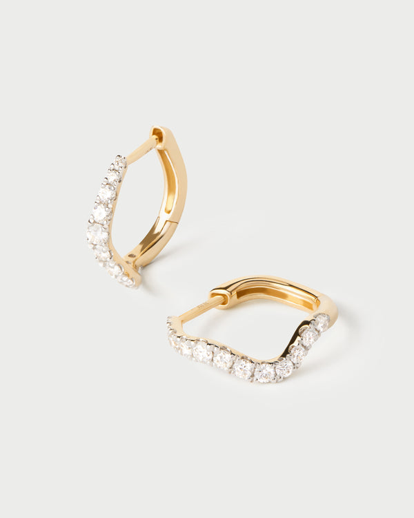 p d paola Diamonds and gold Flow hoops