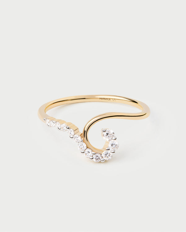 p d paola Diamonds and gold Gaia ring