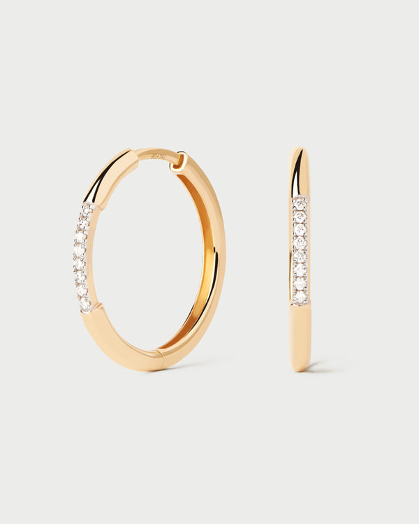 p d paola Diamonds and gold Nora hoops