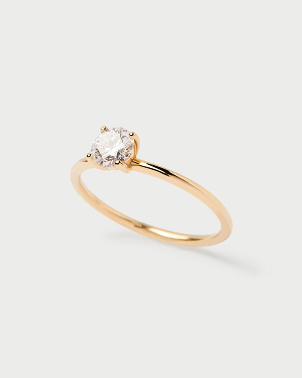 p d paola Diamonds and gold Solitaire Supreme Ring