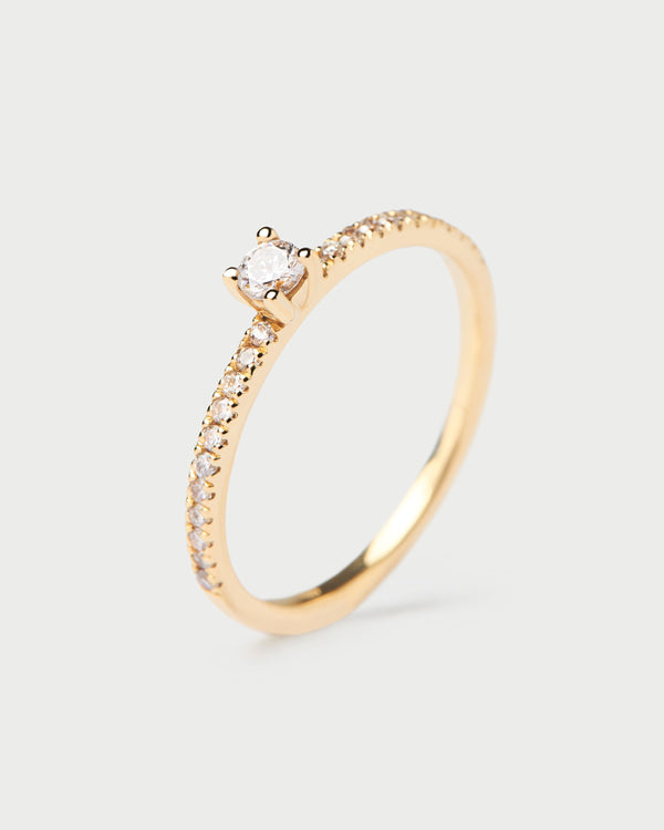 p d paola Diamonds and gold Solstice Ring