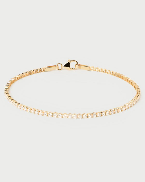 p d paola Diamonds and Gold Tennis Bracelet