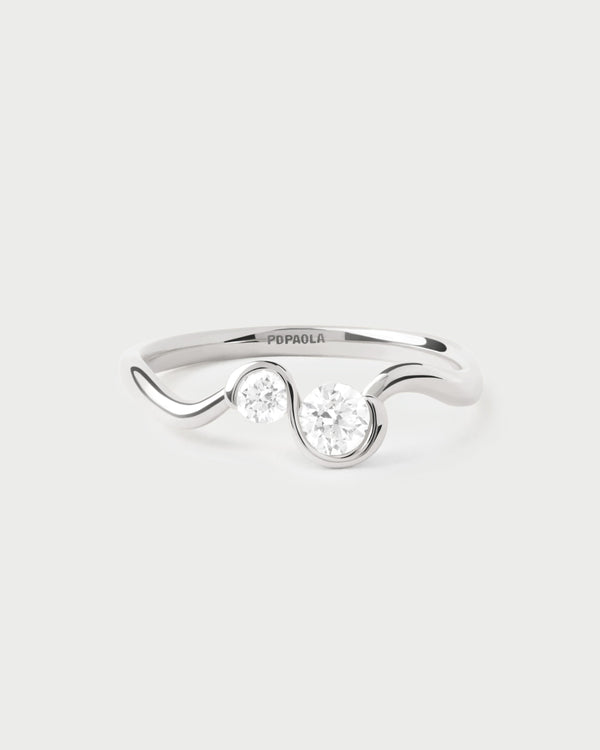 p d paola Diamonds and white gold Dafne ring