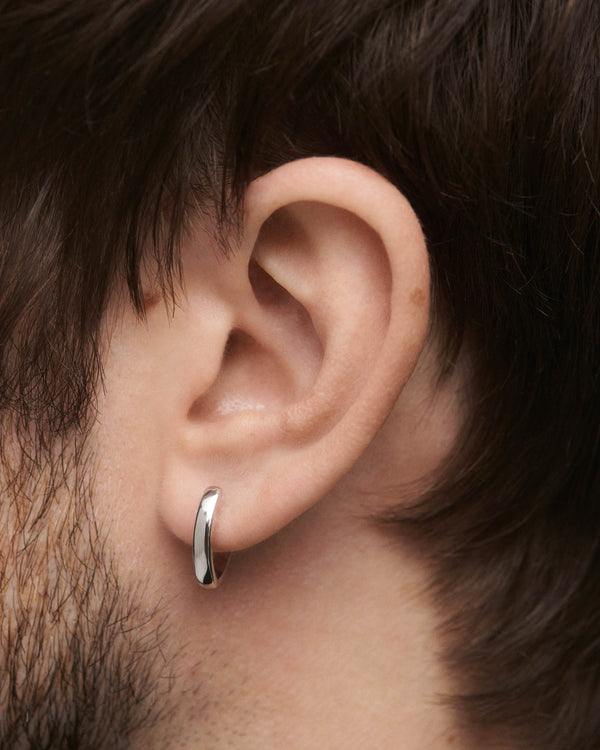 P D Paola Duke Silver Hoops