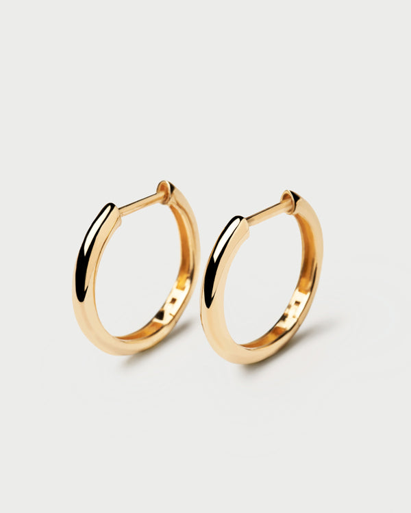 p d paola Gold Bold Medium Hoops