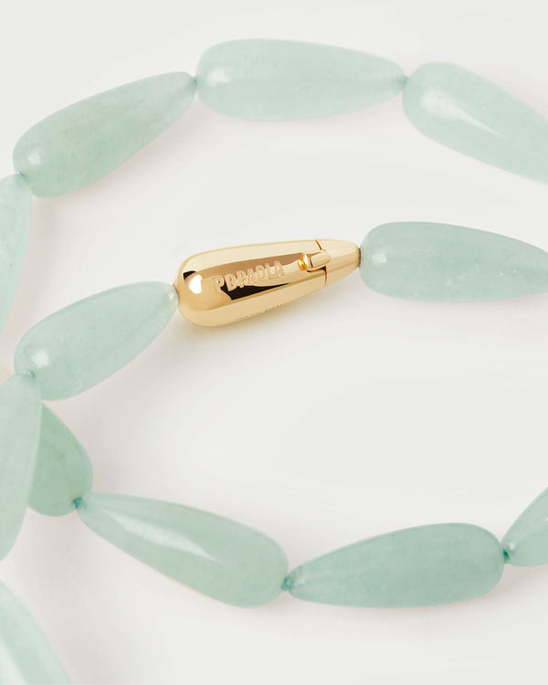 P D Paola Green Aventurine Drop Necklace