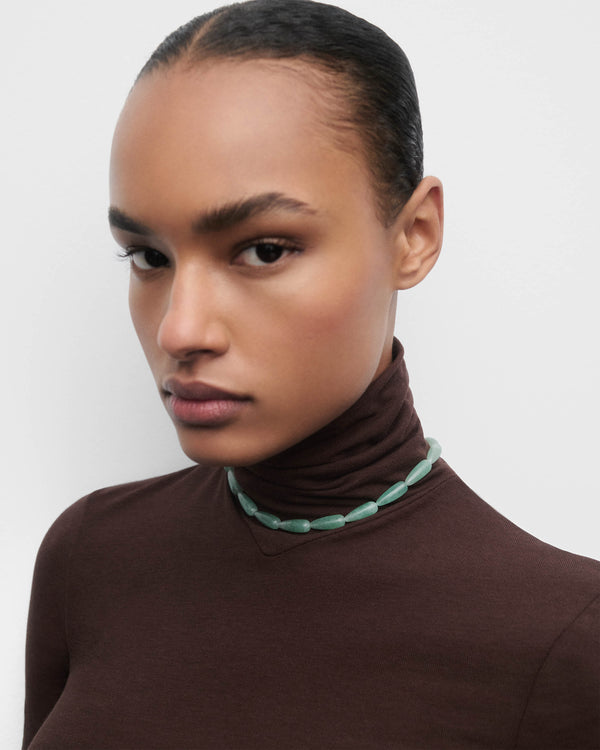 P D Paola Green Aventurine Drop Necklace