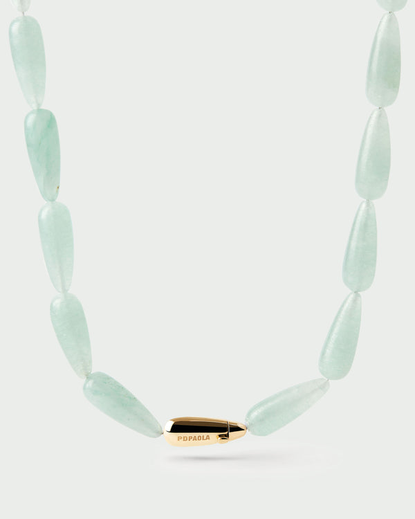 p d paola Green aventurine Drop necklace