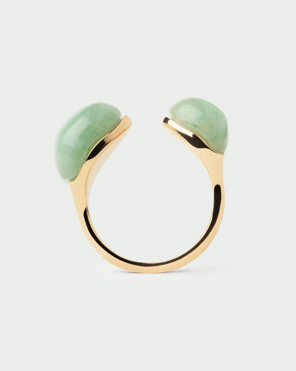 P D Paola Green Aventurine Gravity Ring