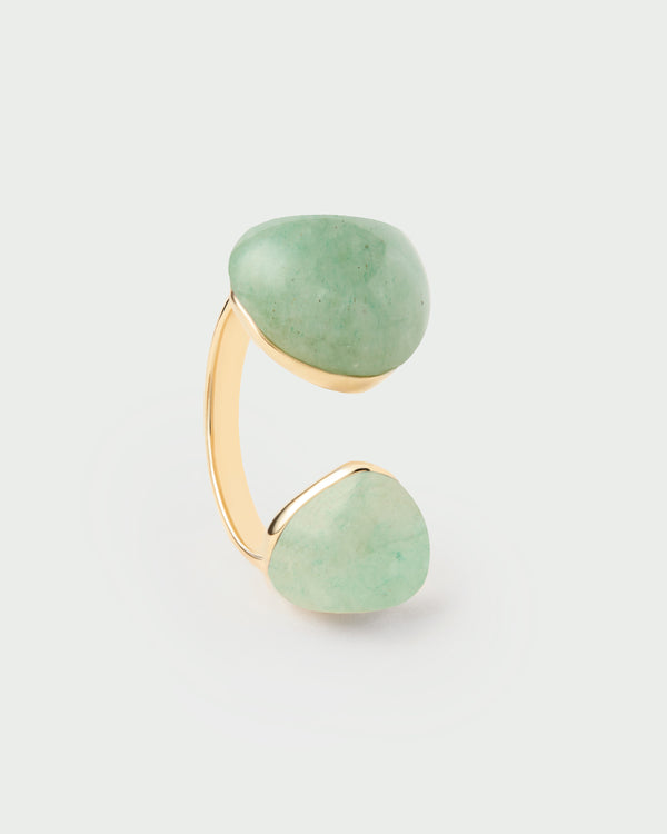 P D Paola Green Aventurine Gravity Ring