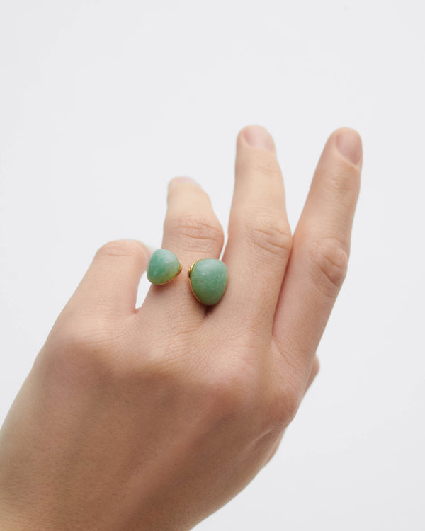 P D Paola Green Aventurine Gravity Ring