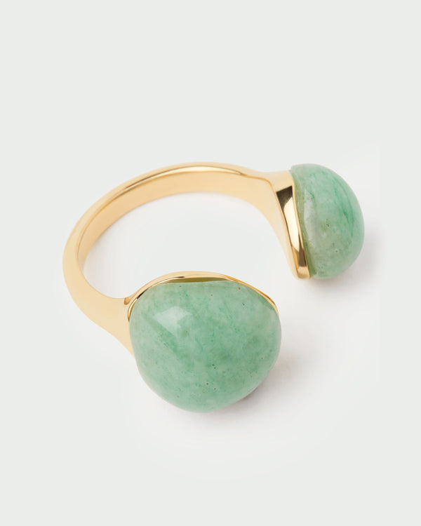 p d paola Green aventurine Gravity ring