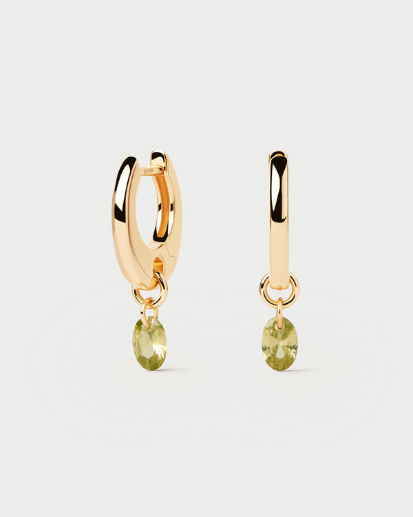 p d paola Green Lily hoops