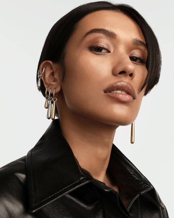 P D Paola Jupiter Silver Single Hoop