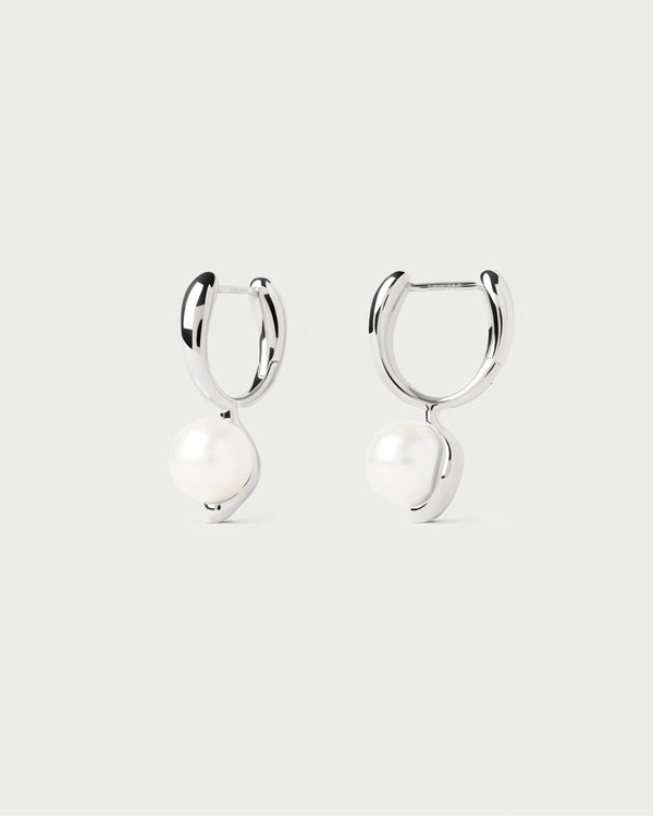 p d paola La Perla Mini silver hoops