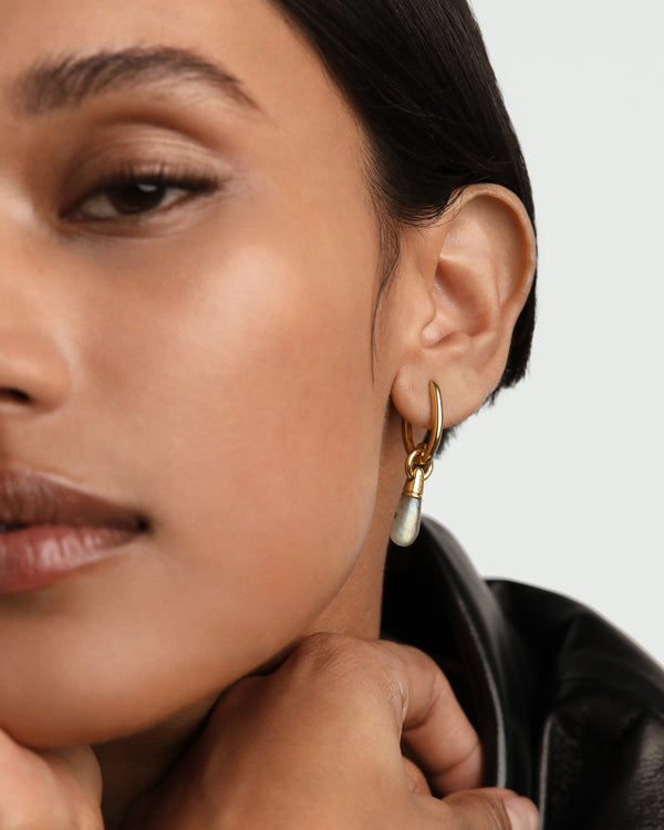 P D Paola Labradorite Jupiter Single Hoop