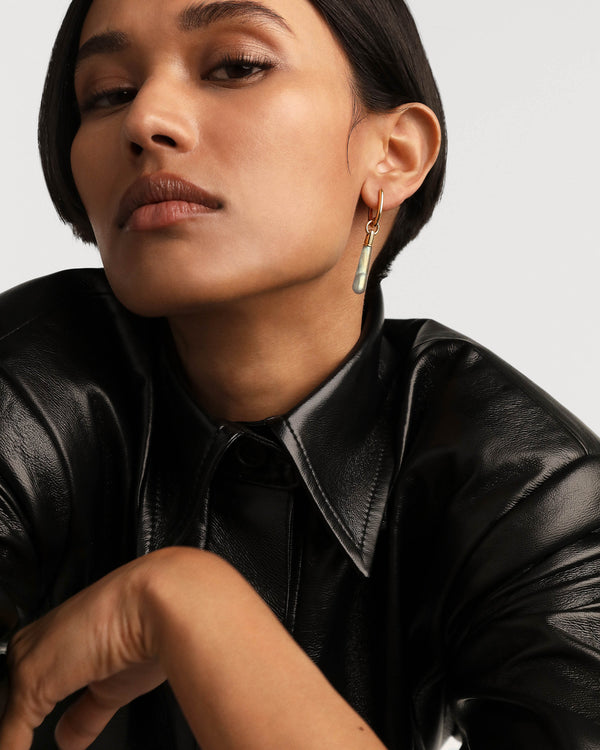 P D Paola Labradorite Large Jupiter Single Hoop