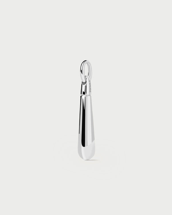 p d paola Large Drop Silver Pendant