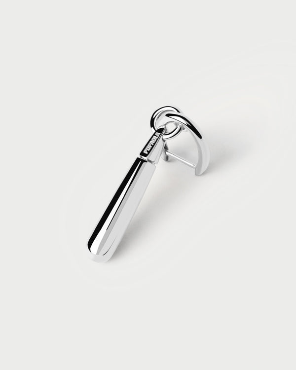 P D Paola Large Jupiter Silver Single Hoop