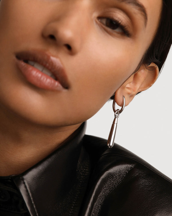 P D Paola Large Jupiter Silver Single Hoop