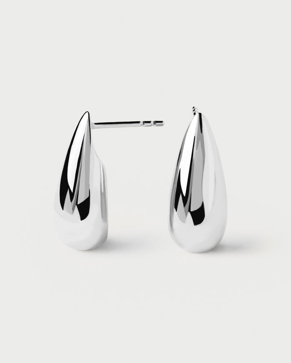 p d paola Large Sugar Silver Earrings