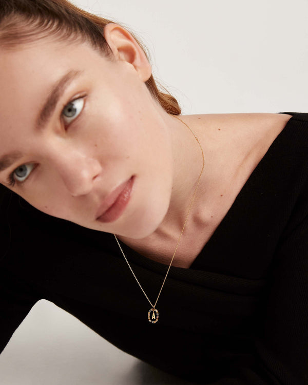 P D Paola Letter A Necklace