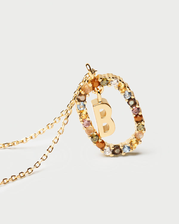 P D Paola Letter B Necklace